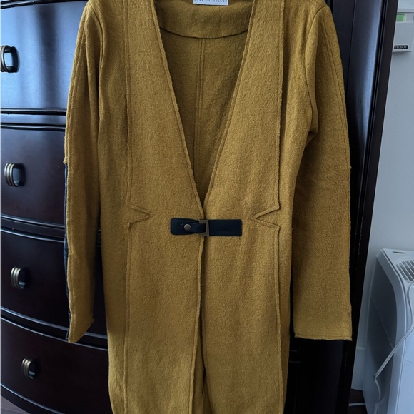 Rebecca King gorgeous one-of-a-kind mustard jacket coat/cardigan - Picture 2 of 8